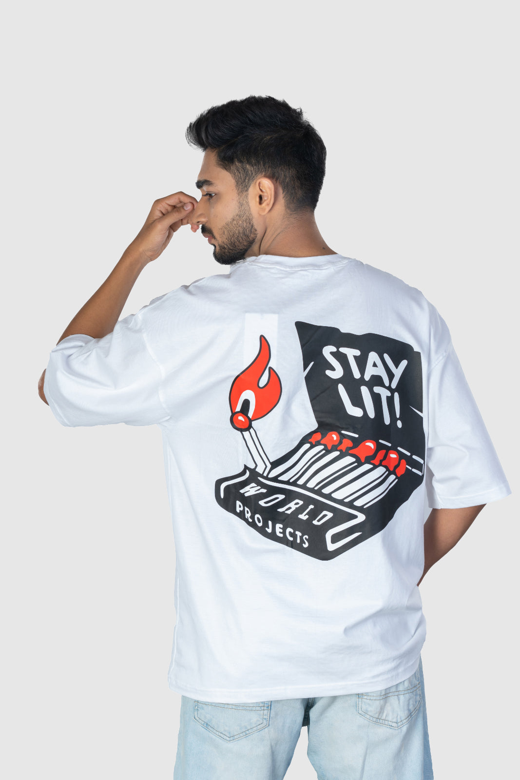 STAY LIT Men's Oversized T-Shirt