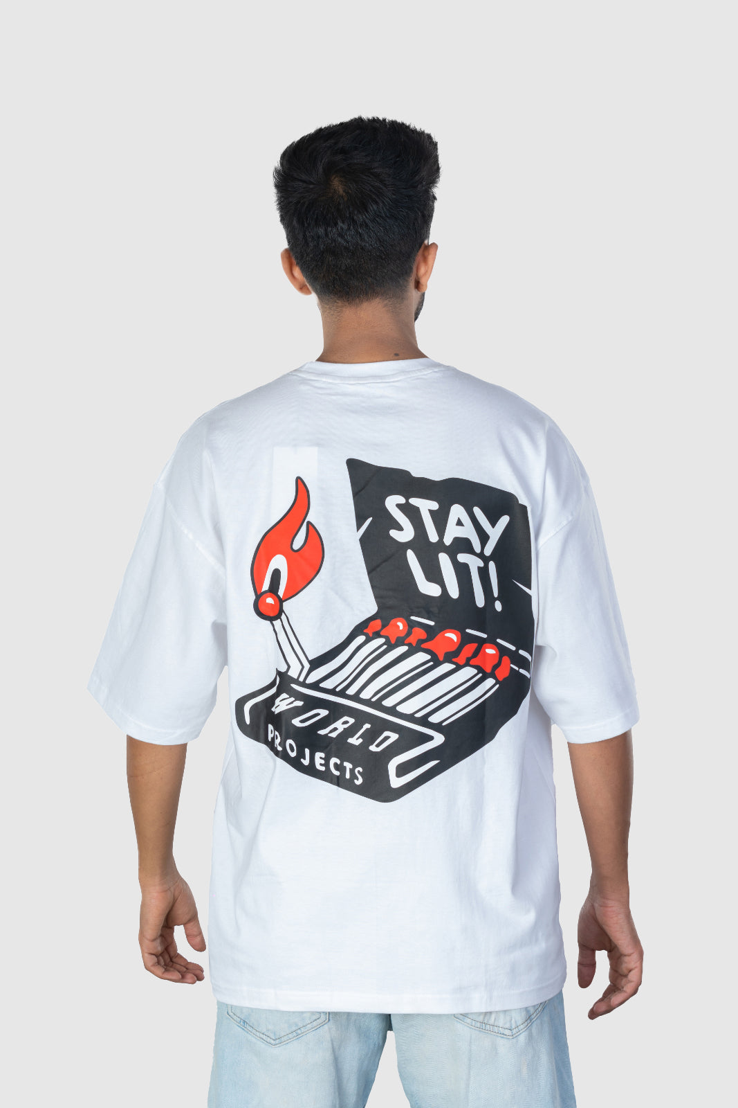 STAY LIT- MEN- WHITE- BACK