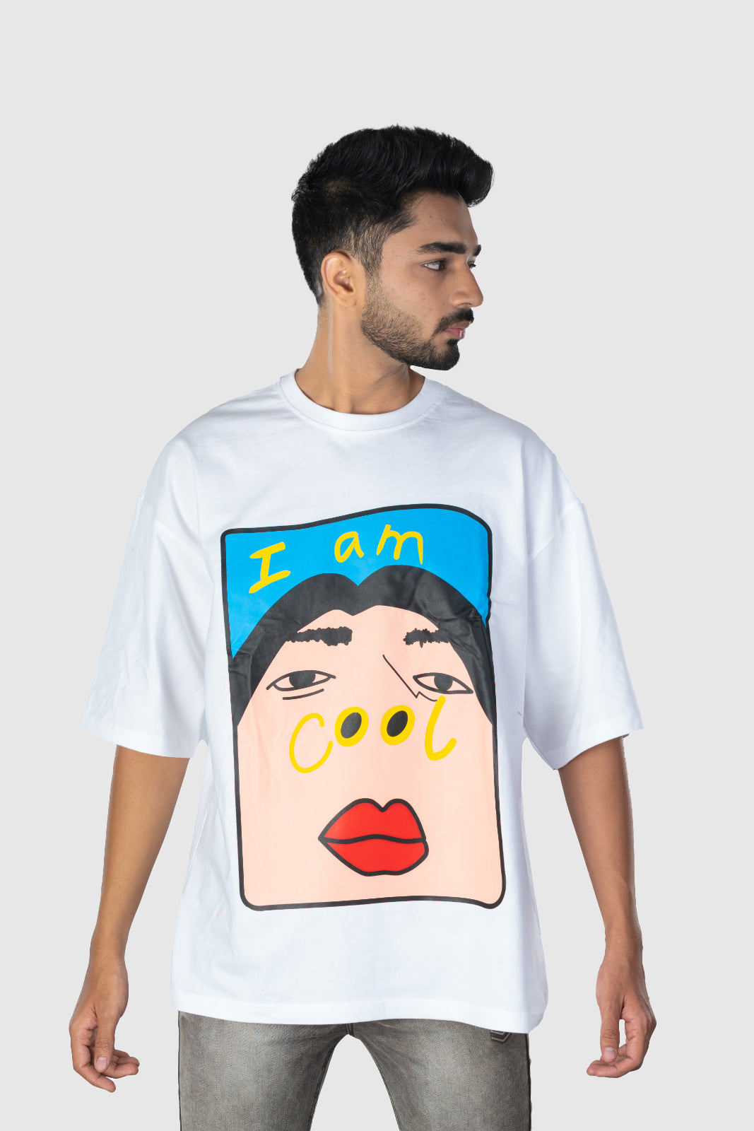 I AM COOL- MEN- WHITE- FRONT